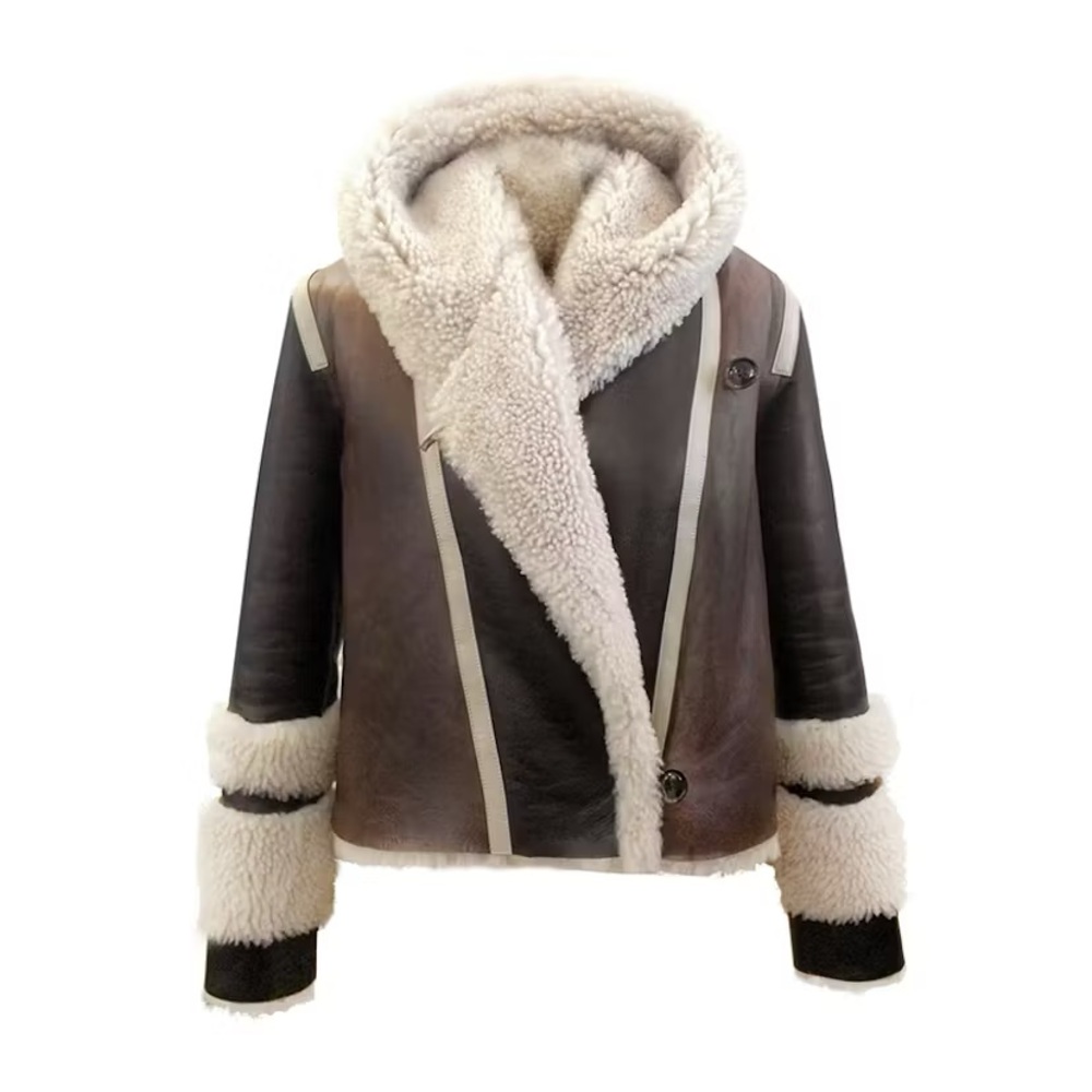 Veda Hilda Cropped Shearling Coat $2K! Size XS